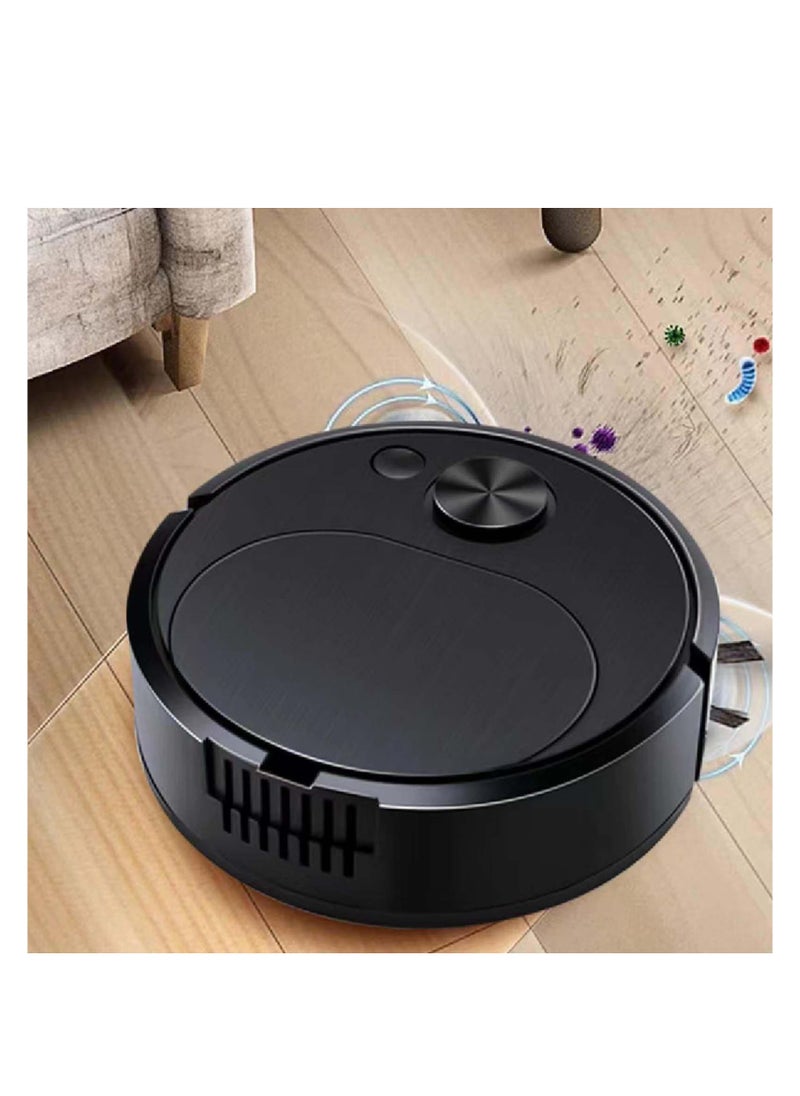 SYOSI - Robot Vacuum Cleaner, 3 in 1 Robot Vacuum Cordless USB Recha rgeable, Strong Suction & Low Noise, Electric Robotic Vacuum Cleaner with Mop for Hair Hard Floor Carpet(Black) - Image 1