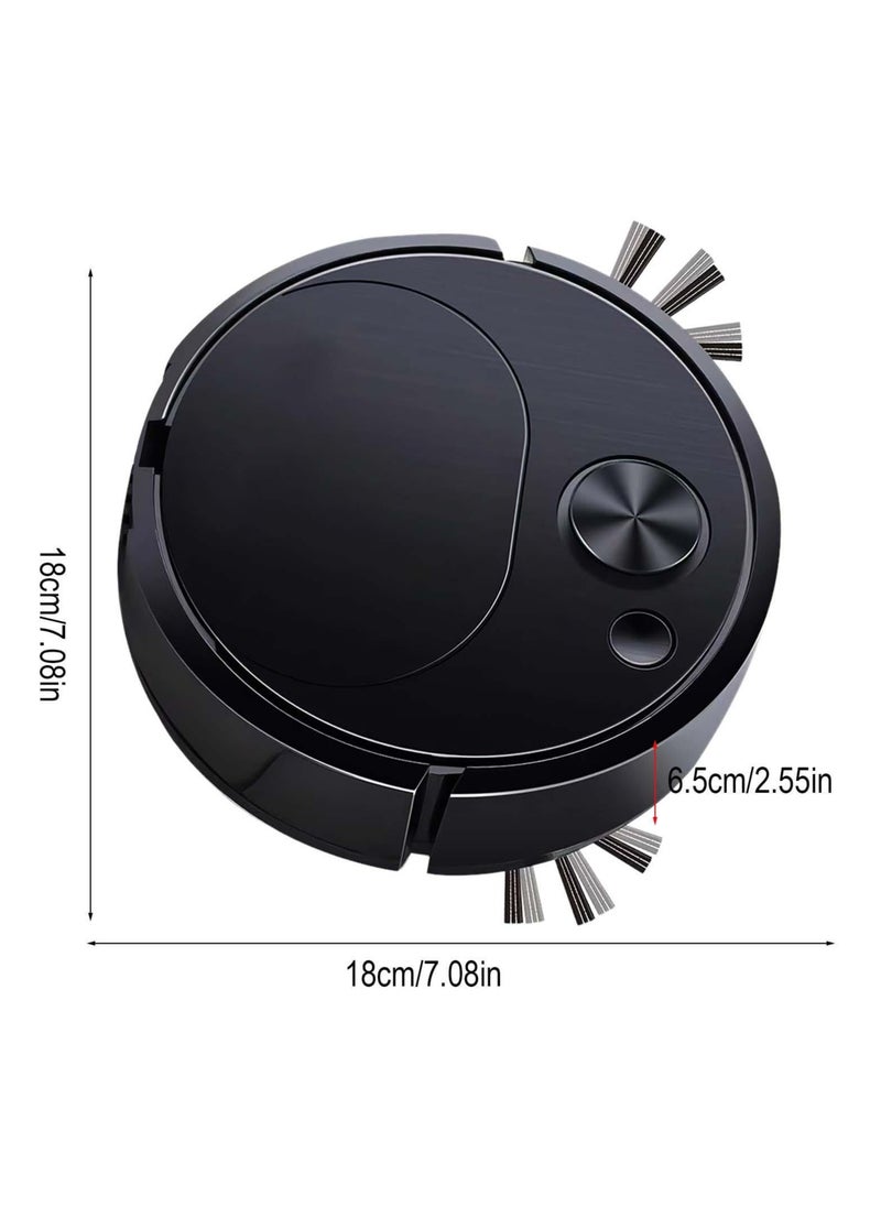 SYOSI - Robot Vacuum Cleaner, 3 in 1 Robot Vacuum Cordless USB Recha rgeable, Strong Suction & Low Noise, Electric Robotic Vacuum Cleaner with Mop for Hair Hard Floor Carpet(Black) - Image 1