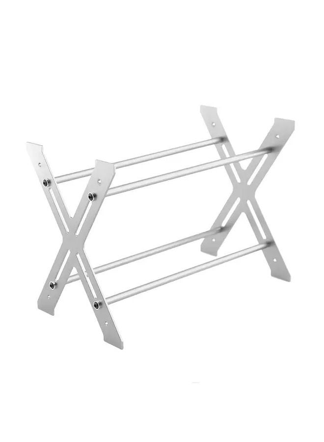 Silver RC Car Wheel Display Stand Alloy Drift Climbing Tire Rack Vehicle Accessories - Image 1