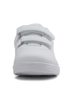 Sky View Boy Girl Shoes Hook and Loop Sports Shoes Child Leather Lightweight Breathable Athletic Running Sneakers for Unisex Kids School Shoes White  - Image 3