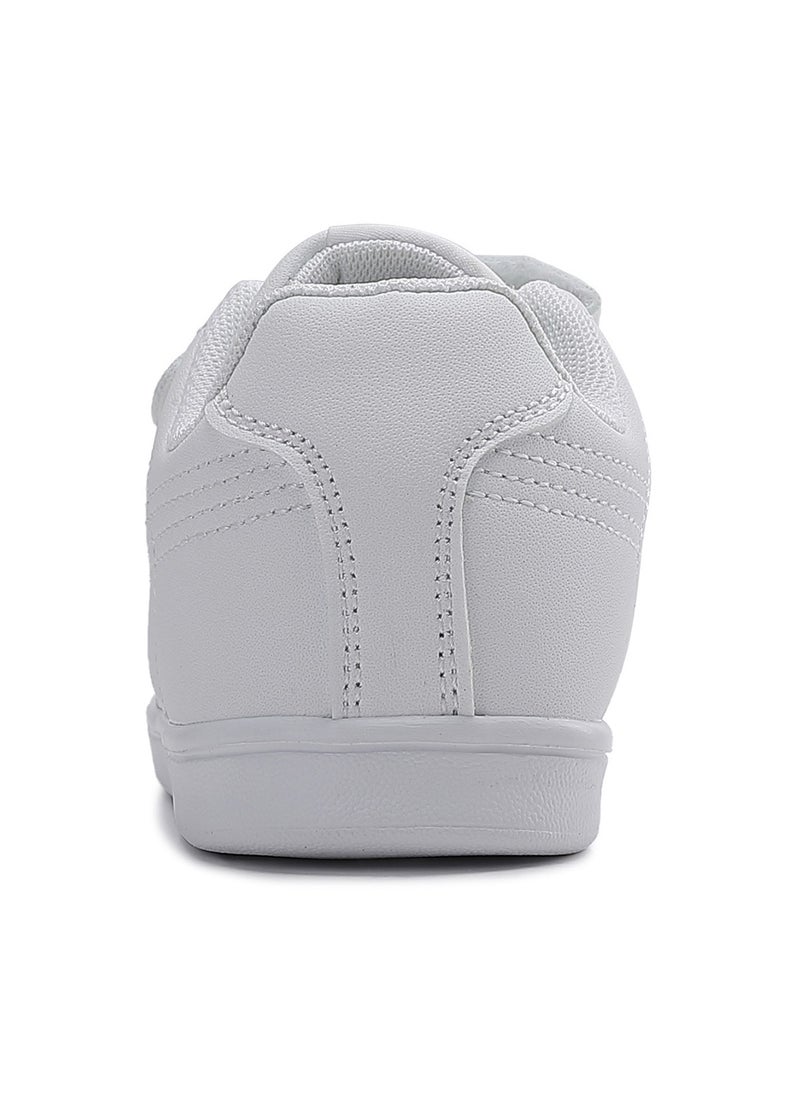 Sky View Boy Girl Shoes Hook and Loop Sports Shoes Child Leather Lightweight Breathable Athletic Running Sneakers for Unisex Kids School Shoes White  - Image 4