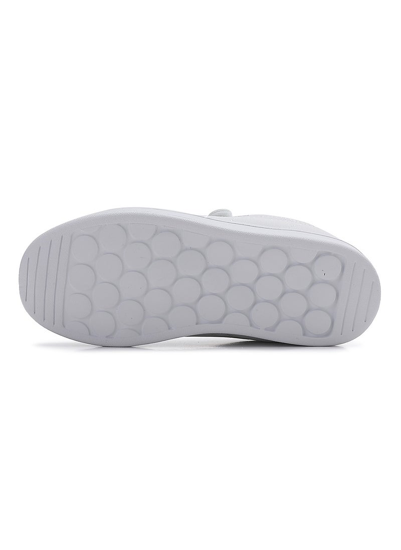 Sky View Boy Girl Shoes Hook and Loop Sports Shoes Child Leather Lightweight Breathable Athletic Running Sneakers for Unisex Kids School Shoes White  - Image 5