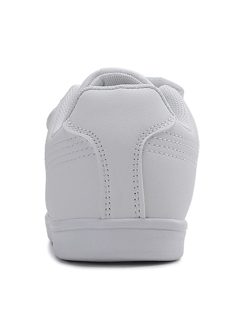Sky View Boy Girl Shoes Hook and Loop Sports Shoes Child Leather Lightweight Breathable Athletic Running Sneakers for Unisex Kids School Shoes White - Image 4