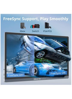Dragon Touch Dragon Touch 4K Portable - 15.6 Inch IPS HDR Gaming Monitor 100% sRGB FreeSync with Speakers VESA Compatible for Xbox PS4 Nintendo Switch Laptop PC Phone Mac Surface (Not Touchscreen)  - Image 5