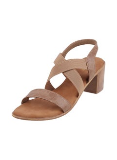Mochi Mochi Womens Synthetic Beige Sandals (Size (8 UK (41 EU))  - Image 1