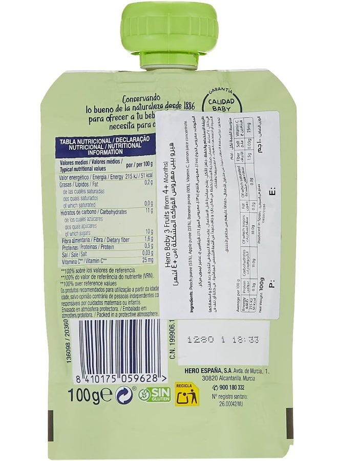 Hero Baby 3 Fruits Puree 100g - Image 3