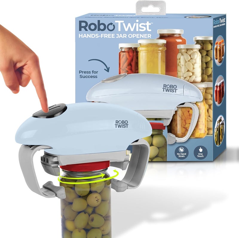 Emson Robotwist Electric Jar Opener Top Rated for Seniors, Deluxe Model with Improved Torque, 1 Touch Automatic Easy Jar Opener for Weak Hand and Arthritis – Works on All Jar Sizes - Image 1