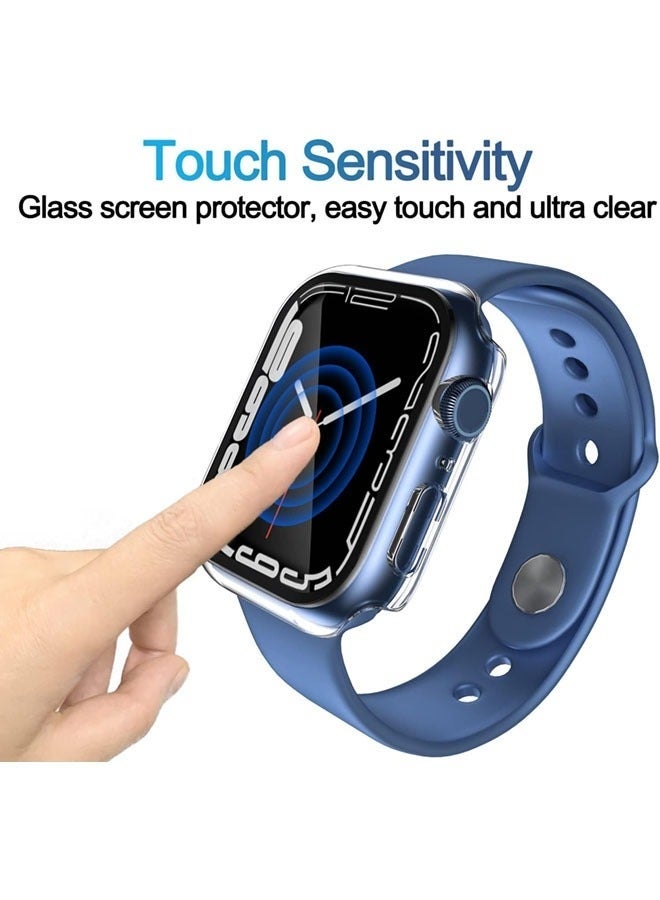 Protective Cover Shell for Apple Watch Series 11 10 46mm Clear Hard PC Case with Tempered Glass Screen Protector Full Coverage Bumper Touch Sensitive HD Display Protection - Image 5