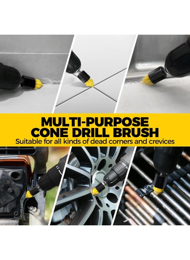 6Pack Drill Brush Power Scrubber Cleaning Brush Extended Long Attachment Set All Purpose Drill Scrub Brushes Kit for Grout, Floor, Tub, Shower, Tile, Bathroom and Kitchen Surface - Image 3