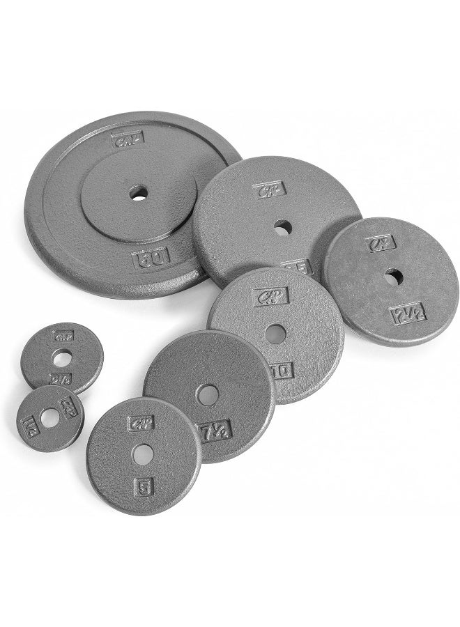 CAP Barbell Cast Iron Standard 1-Inch Weight Plates, Gray, Single, 5 Pound - Image 4