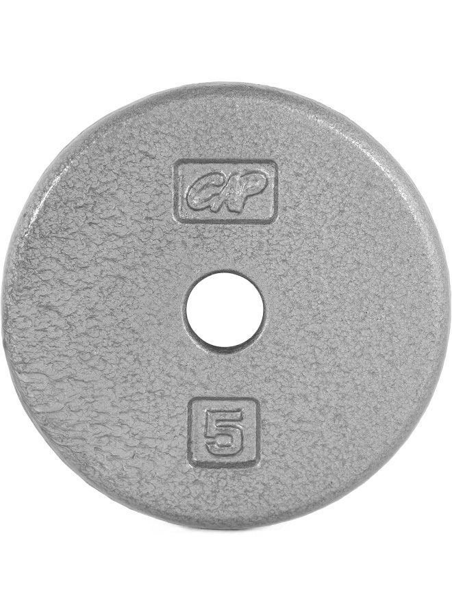 CAP Barbell Cast Iron Standard 1-Inch Weight Plates, Gray, Single, 5 Pound - Image 3