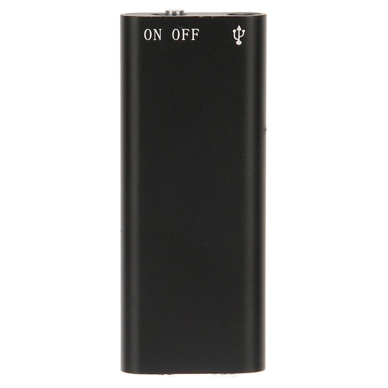 سجل صوت عالي الدقة بتقليل الضوضاء ومُنفّذ بالصوت، مشحون عبر USB، صغير الحجم، لالجلسات والمقابلات، باللغة الإنجليزية المحايدة، باللون الأسود، سعة 16 جيجا بايت (يمكن تخزين تسجيلات لمدة 192 ساعة) - Image 2