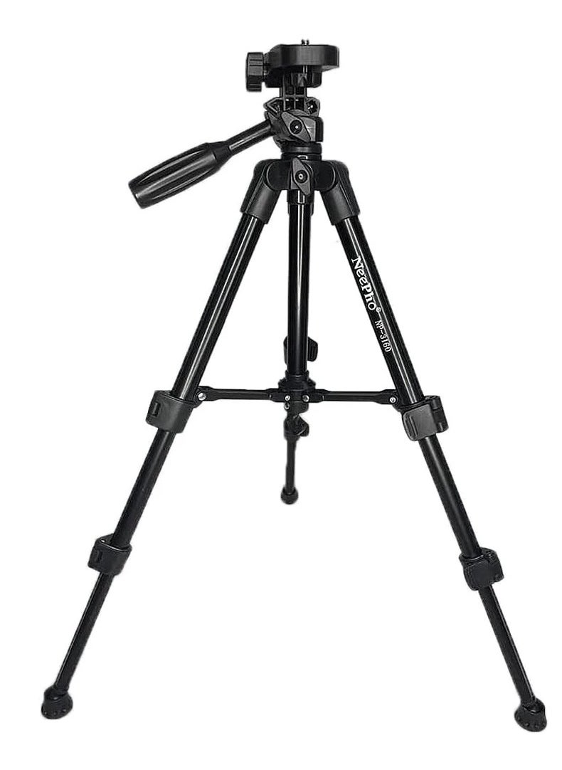 NeePho - Professional Tripod NP-3180 Quality Holder HP/Camera ABS+PC DSLR Universal Extended Up to 1360mm Folded to 500mm Quick Release Plate with 1/4" Screw - Image 1