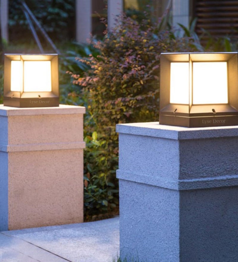 BrightLyt Waterproof Outdoor Gate Light for Pillars – Home Decorative Gate Lamp for Garden, Pathway & Entrance (Pack of 2) - Image 1
