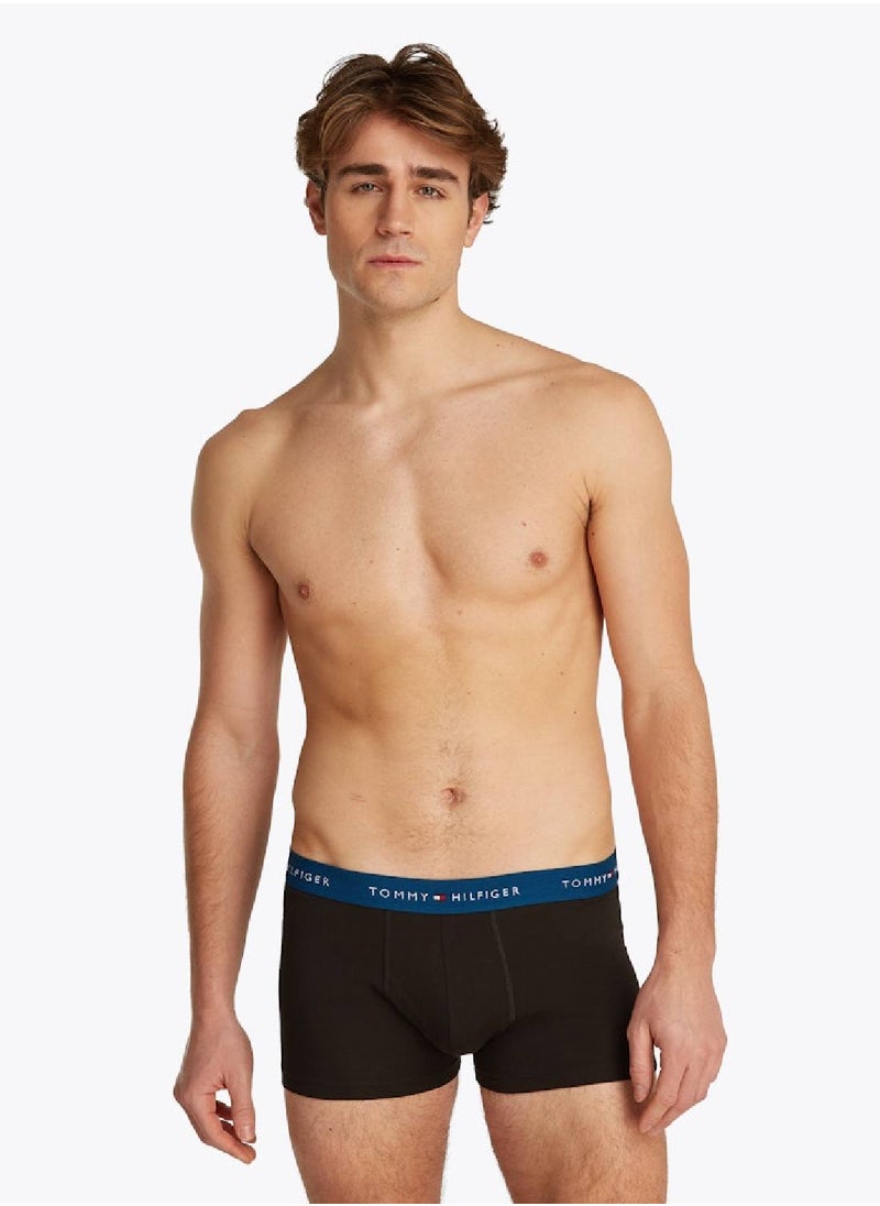 Men's 3 Pack Trunks - Cotton, Multicolour