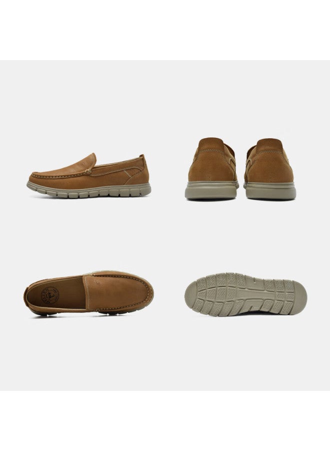 Mellen Soft Sole Slip-on Loafers Comfortable Lazy Shoes Mra67152 Yellow Brown Size 44 - Image 2