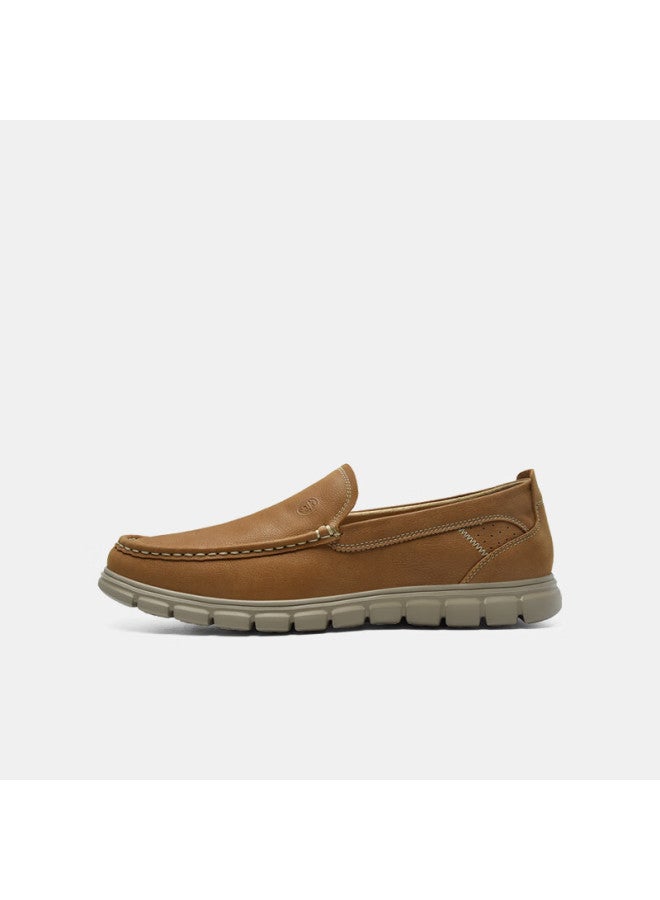 Mellen Soft Sole Slip-on Loafers Comfortable Lazy Shoes Mra67152 Yellow Brown Size 44 - Image 1