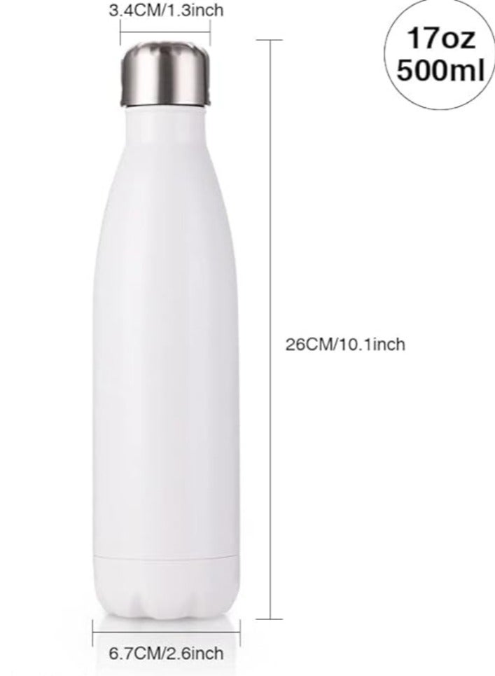 Vitacelli 500ML Stainless Steel Vacuum Insulated Water Bottle Cola Shape Bottle Keep 12 Hours Cold & Hot Reusable Metal Leak-Proof Sports Flask Pack Of 2  - Image 3