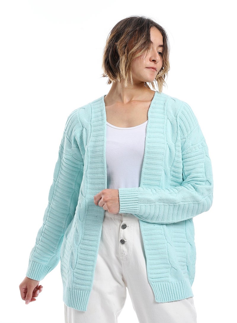 سيزار كارديجان صوف حريمي مفتوح - Image 1