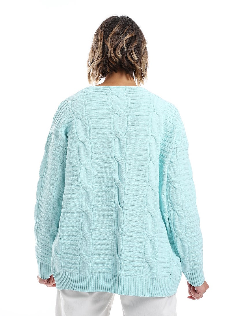 سيزار كارديجان صوف حريمي مفتوح - Image 4