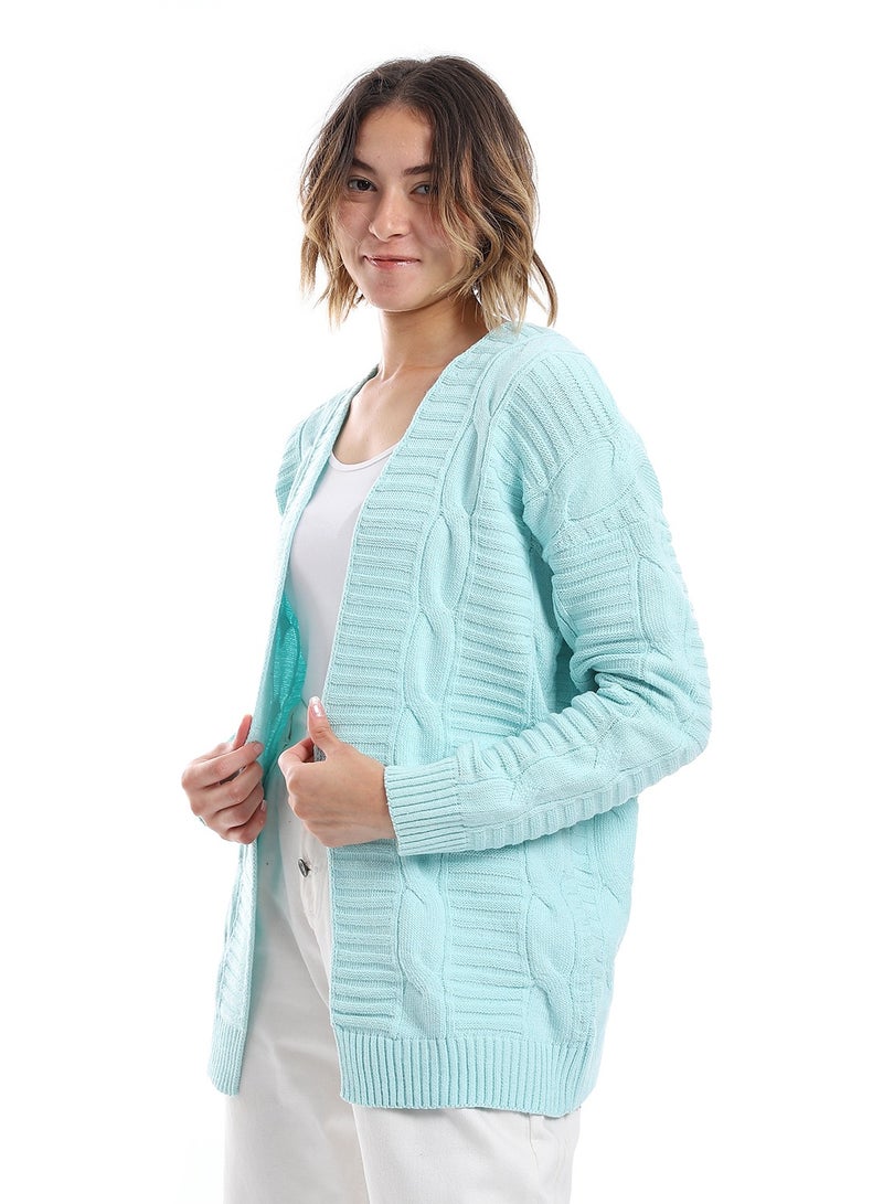 سيزار كارديجان صوف حريمي مفتوح - Image 2