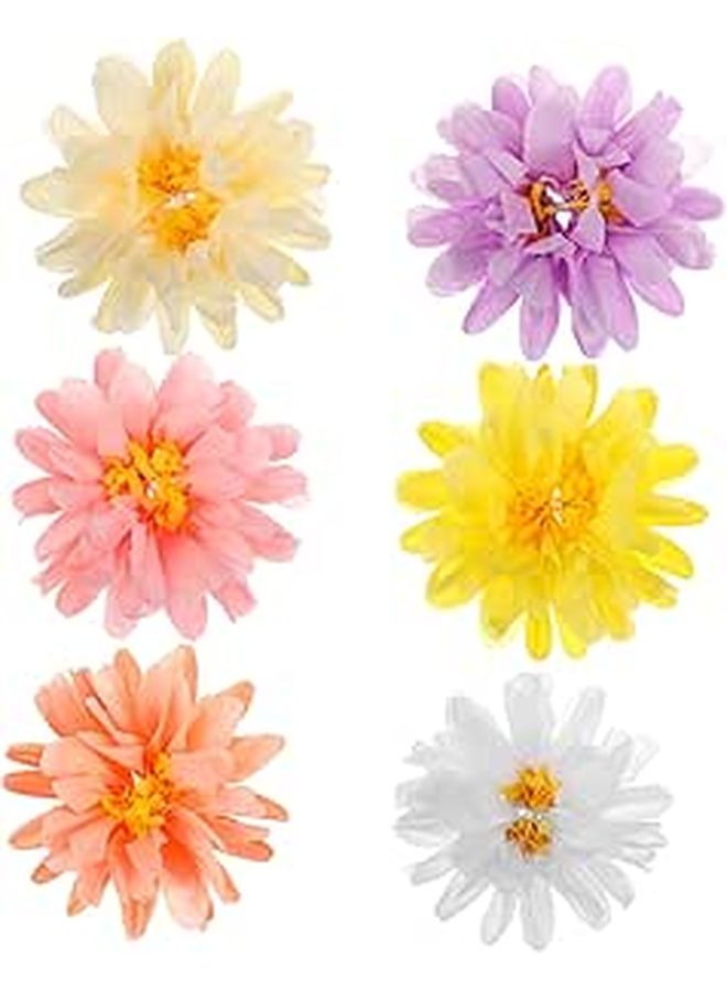 6 Pcs Paper Daisy Floral Garland Hanging Wall Decor For Wedding Party Backdrop Indoor Outdoor - Image 1