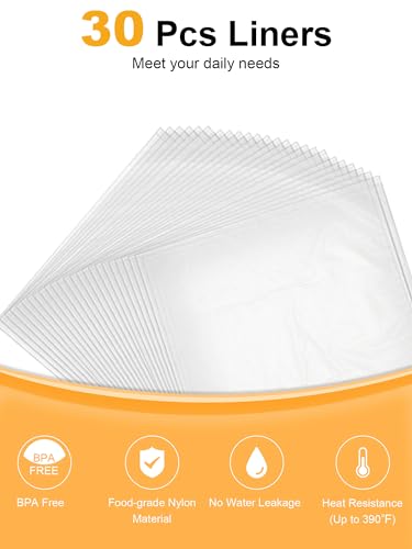 SMARTAKE Slow Cooker Liners, Large Size 13"x 21" Disposable Cooking Bags, Fit 3QT to 8QT for Slow Cooker, Cooking Trays, Suitable for Oval & Round Pots, 30 Liners - Image 3