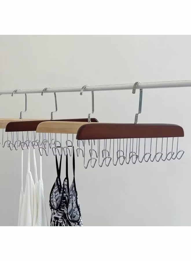 Multifunctional hanger with 8 hanging hooks made of stainless steel (brown) - Image 2