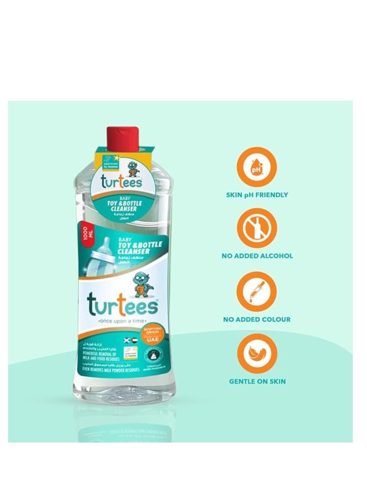 Turtees Baby Toy & Bottle Cleanser 1000ml – Safe & Gentle Liquid for Baby Bottles, Nipples, Toys & Feeding Accessories – Removes Milk Residue & Odour - Image 3