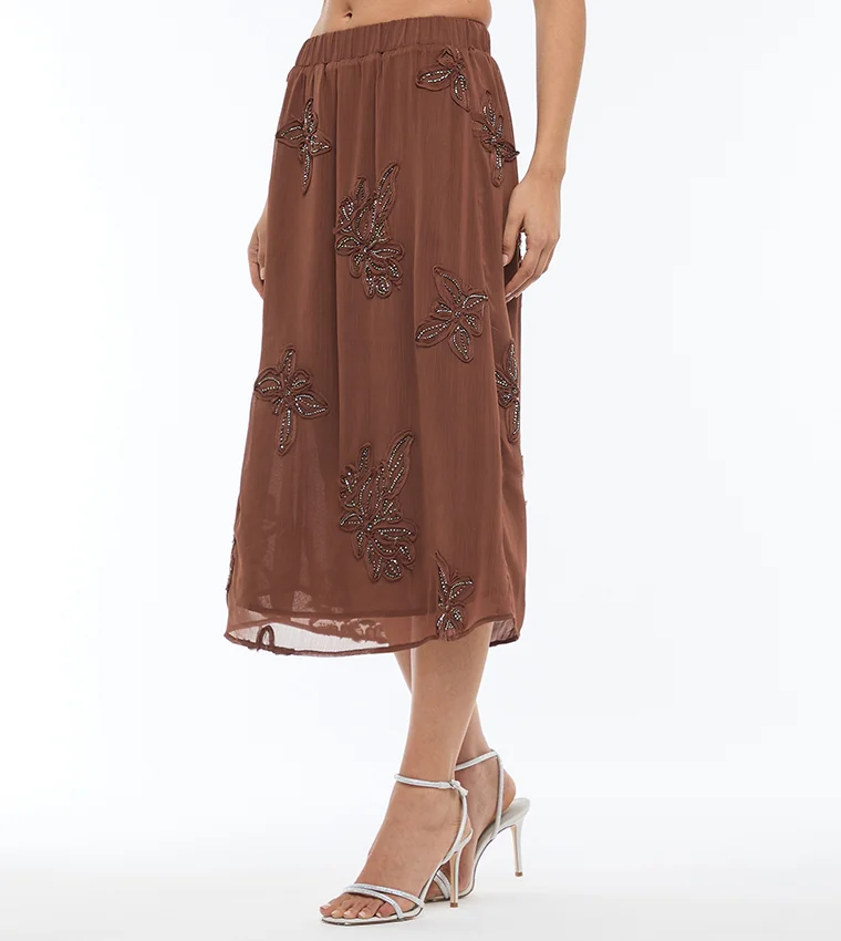 BCBG BCBG PLACEMENT EMBROIEDRY SKIRT