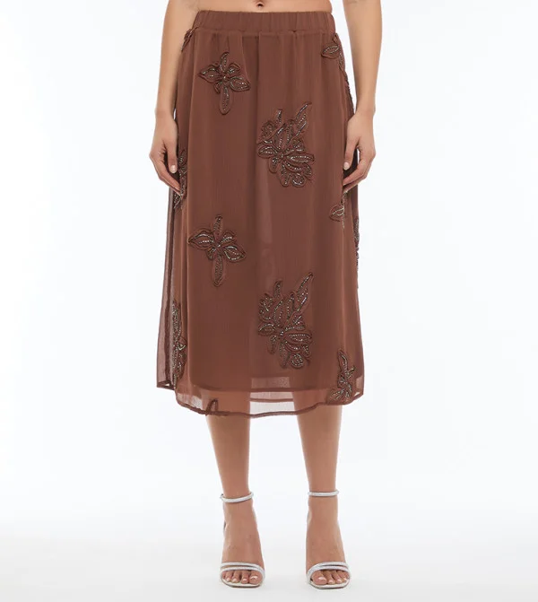 BCBG BCBG PLACEMENT EMBROIEDRY SKIRT