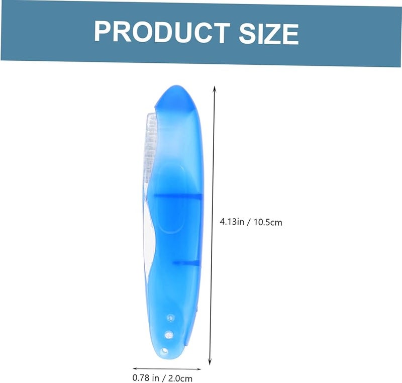 فرشاة أسنان سفر قابلة للطي باللون الأزرق الداكن 20 قطعة - فرشاة تنظيف فم محمولة ومدمجة للمنزل - Image 5