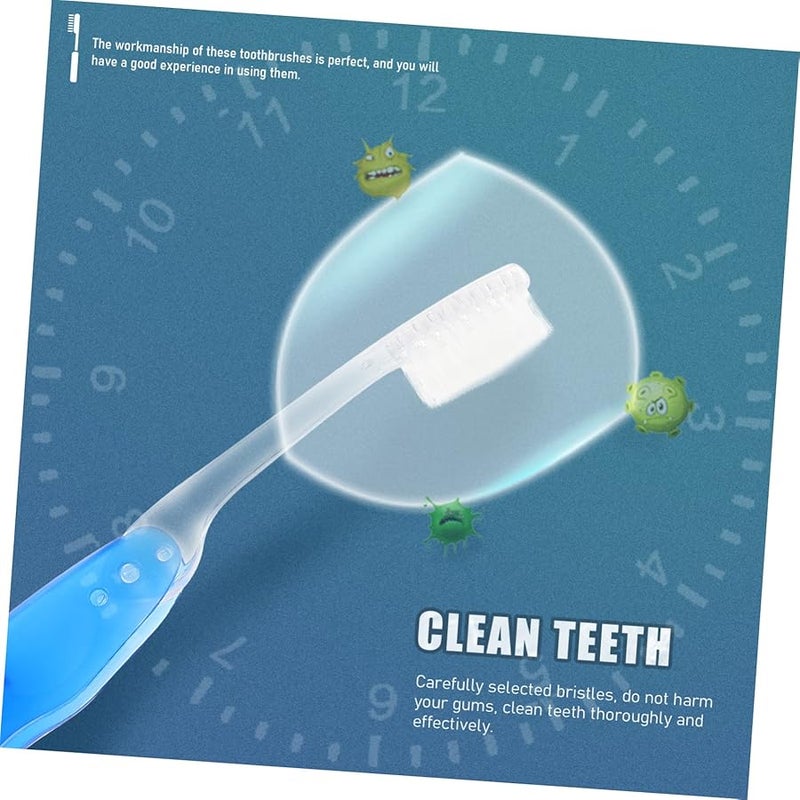 فرشاة أسنان سفر قابلة للطي باللون الأزرق الداكن 20 قطعة - فرشاة تنظيف فم محمولة ومدمجة للمنزل - Image 3