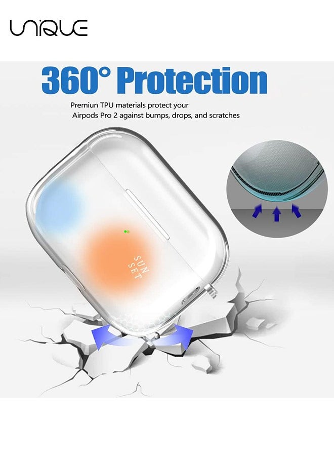 Unique - For AirPods Pro 2 Case - Clear Softshell with Star Keychain, Cute Charm Star Design, designed for Air Pods Pro Gen 2 - Image 1