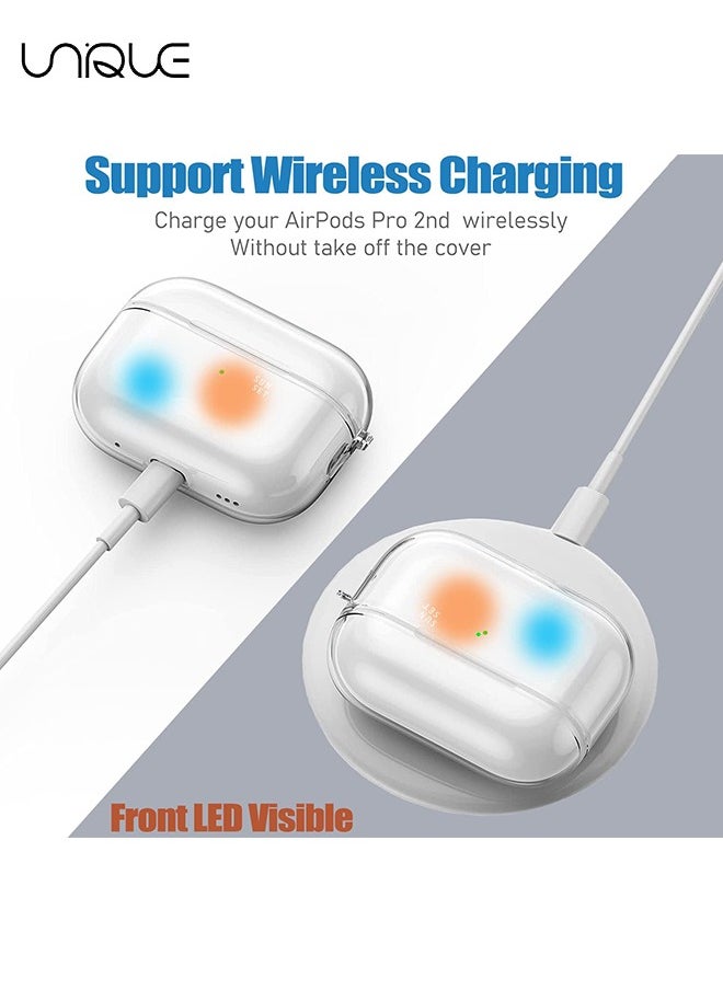 Unique - For AirPods Pro 2 Case - Clear Softshell with Star Keychain, Cute Charm Star Design, designed for Air Pods Pro Gen 2 - Image 1