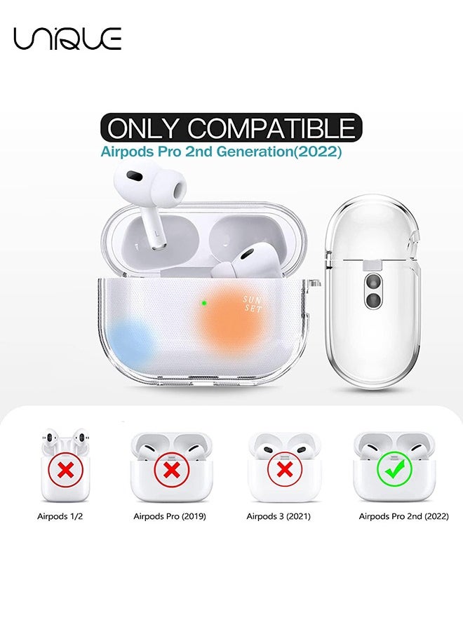 Unique - For AirPods Pro 2 Case - Clear Softshell with Star Keychain, Cute Charm Star Design, designed for Air Pods Pro Gen 2 - Image 1