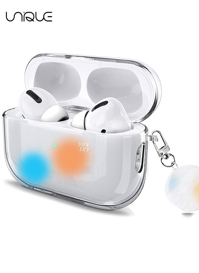 Unique - For AirPods Pro 2 Case - Clear Softshell with Star Keychain, Cute Charm Star Design, designed for Air Pods Pro Gen 2 - Image 1