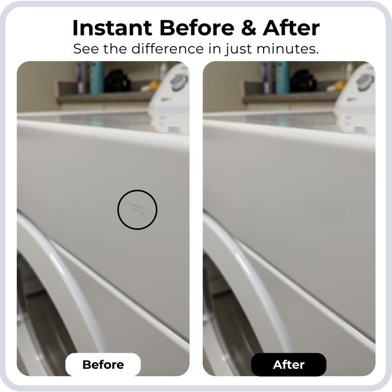 spot. High-Gloss White Touch Up Paint â€“ Porcelain and Appliance Repair for Chips, Stains, Scratches, and Cracks on Fridges, Microwaves, Dishwashers, Dryers, Tiles, and Metal Surfaces â€“ 1 fl oz - Image 3