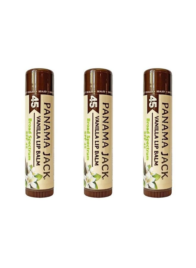 panama jack Sunscreen Lip Balm Spf 45 Broad Spectrum Uvauvb Sunscreen Protection Prevents & Soothes Dry Chapped Lips Vanilla 3Pack - Image 2