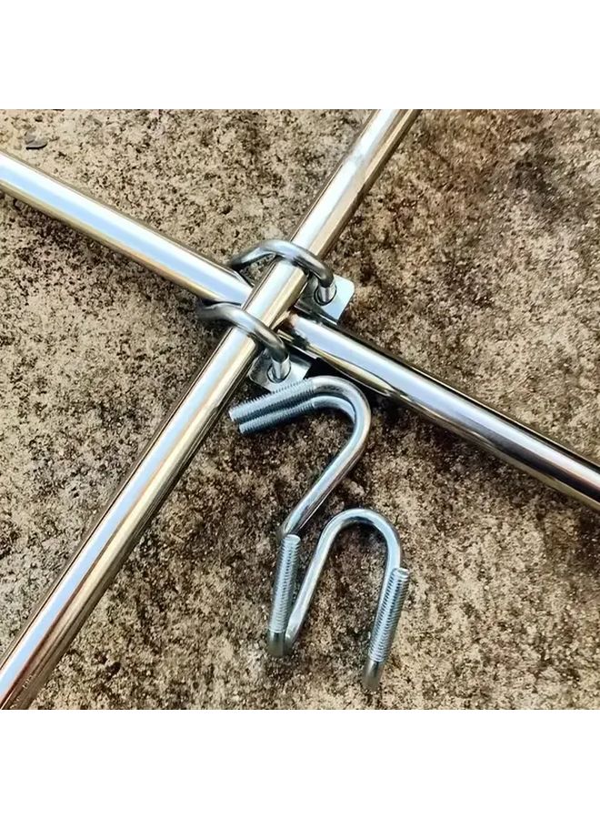 5pcs Heavy Duty U Shaped Metal Clamps Rust Resistant Steel Pipe Fixing Outdoor - Image 2