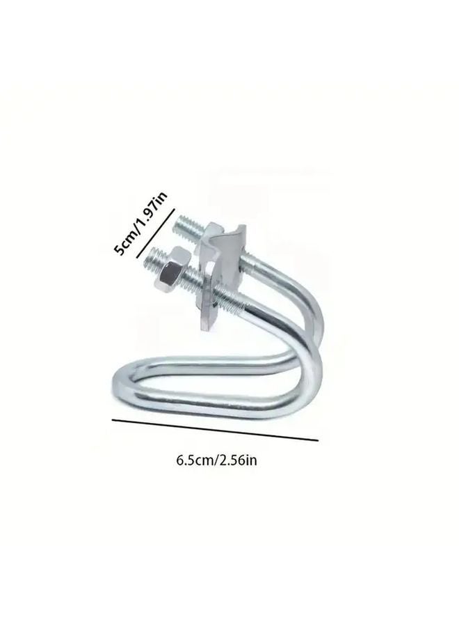 5pcs Heavy Duty U Shaped Metal Clamps Rust Resistant Steel Pipe Fixing Outdoor - Image 5