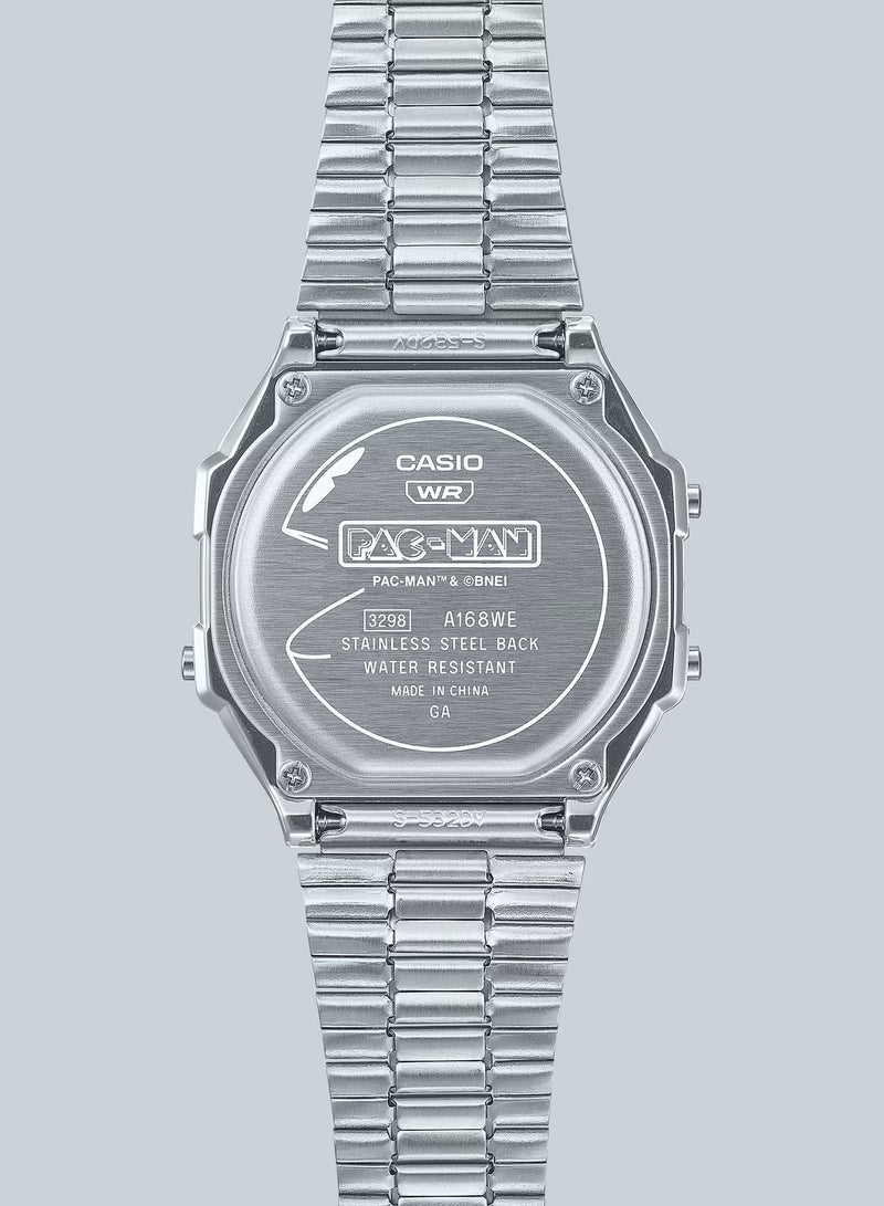 CASIO Vintage Digital Pac-Man Edition Stainless Steel Unisex Watch A168WEPC-7A - Image 5