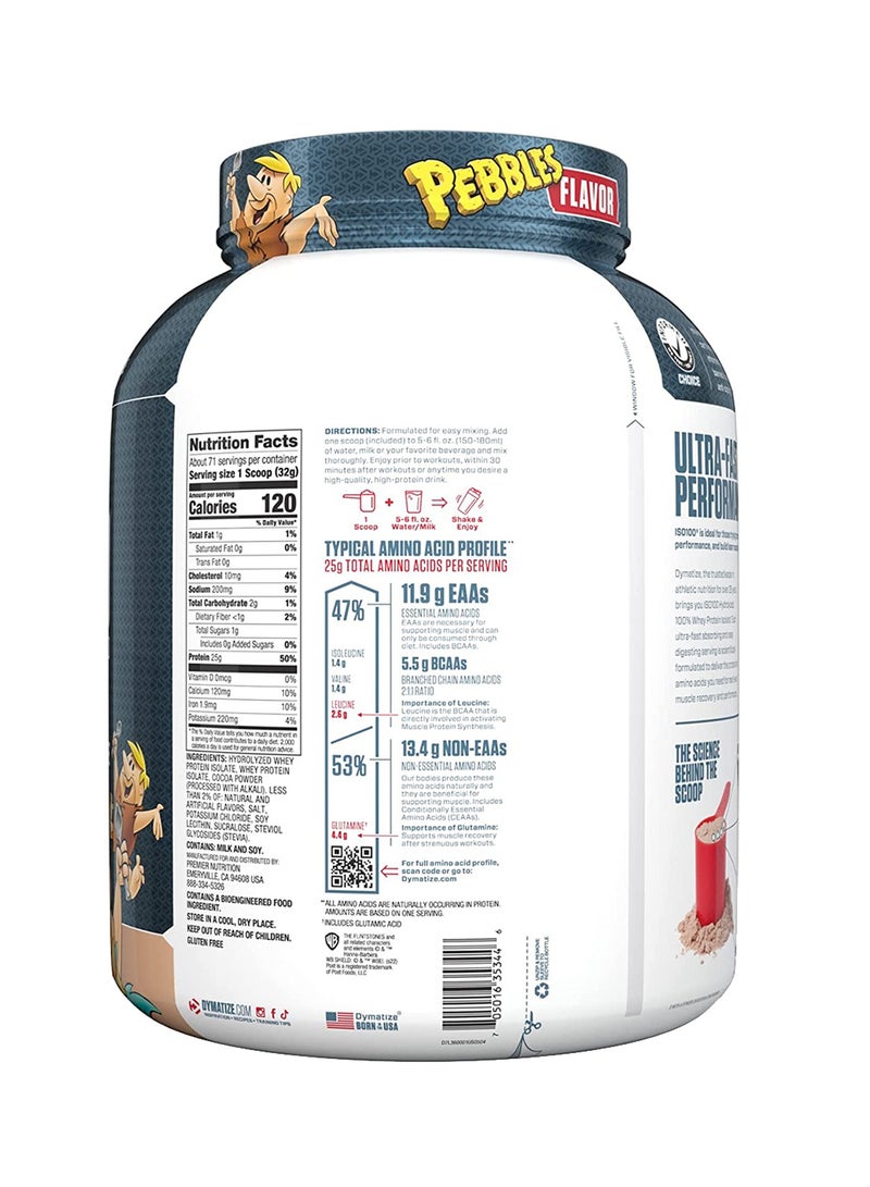 Dymatize ISO100 Hydrolyzed Protein Powder, 100% Whey Isolate, 25g Protein, 5.5g BCAAs, Gluten Free, Cocoa Pebbles, 2.27kg (5Lb), 71 Servings - Image 2