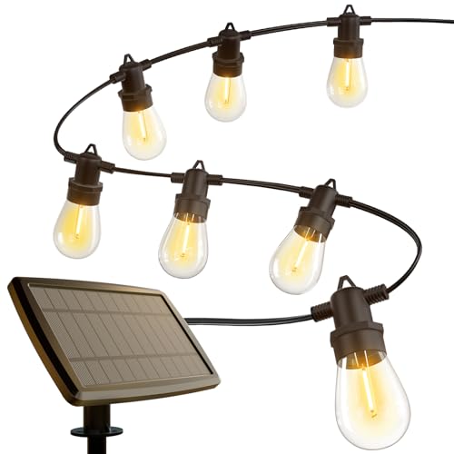 KYY 102FT(96+6) Solar String Lights Outdoor with USB Port Remote Control, LED Waterproof Solar Powered Patio with 32 Sockets, Heavy-Duty and UL Listed Porch Market Lights - Image 1