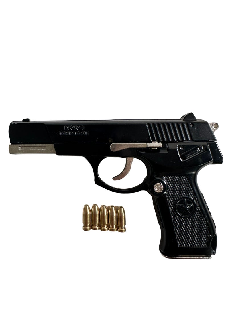 A Fully Metal Quarter Pistol For Decoration With An Iron Magazine And Removable Metal Decorative Bullets. - Image 1
