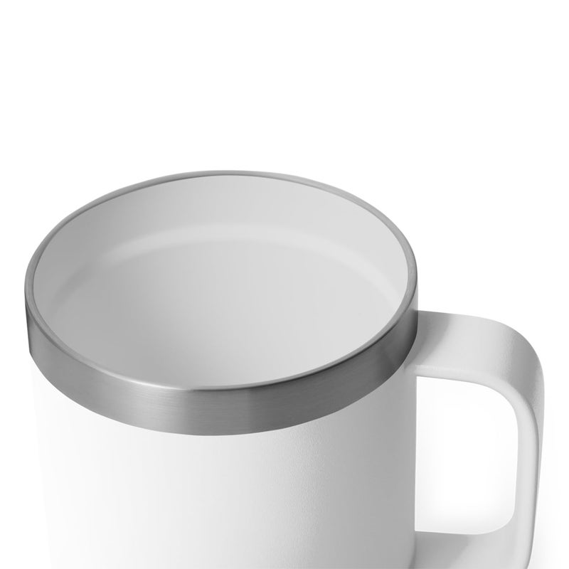 YETI Rambler 10 oz Ceramic Lined Stackable Mug, Vacuum Insulated, Stainless Steel with MagSlider Lid, White - Image 5