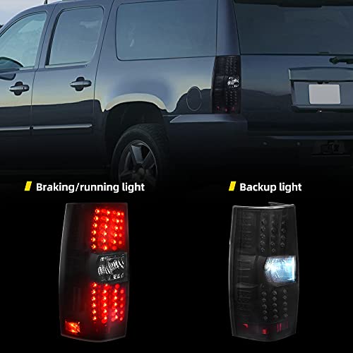 DWVO LED Tail Light Assembly Compatible with Chevy Tahoe Chevrolet Suburban 2007 2008 2009 2010 2011 2012 2013 2014 Taillights Replacement Tail Lamps - Image 3
