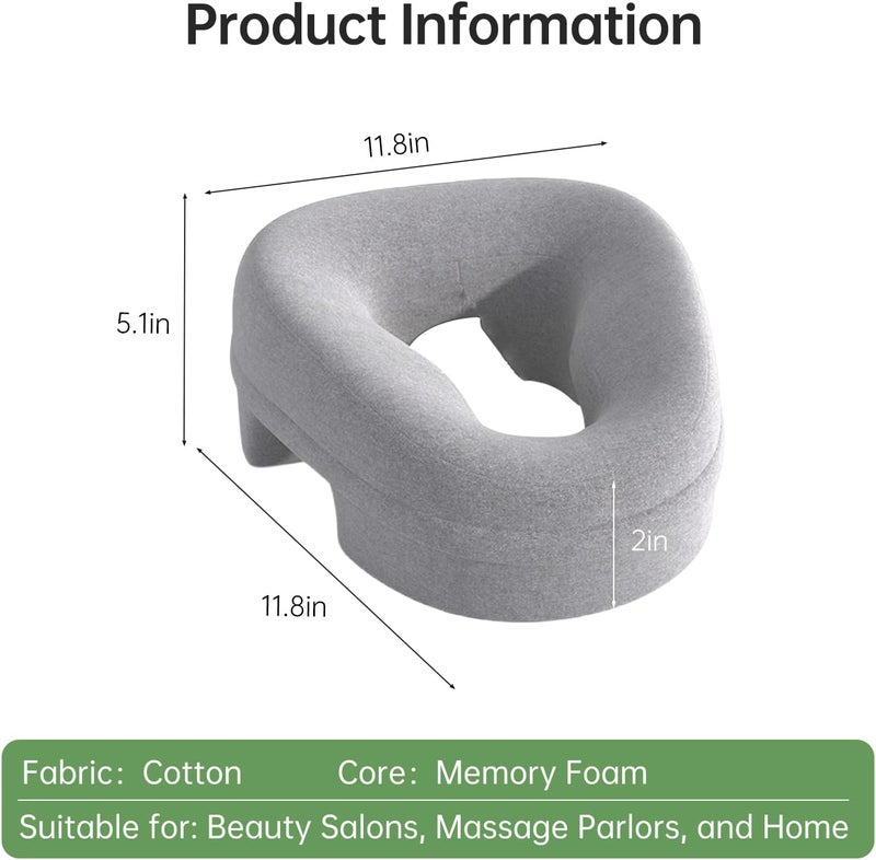 UTJZIB Face Down Pillow for Massage - Headrest Face Pillow for Bed, Stomach Sleeping, Prone Sleepers, Post-Eye Surgery Recovery, and Beach Tanning. - Image 2