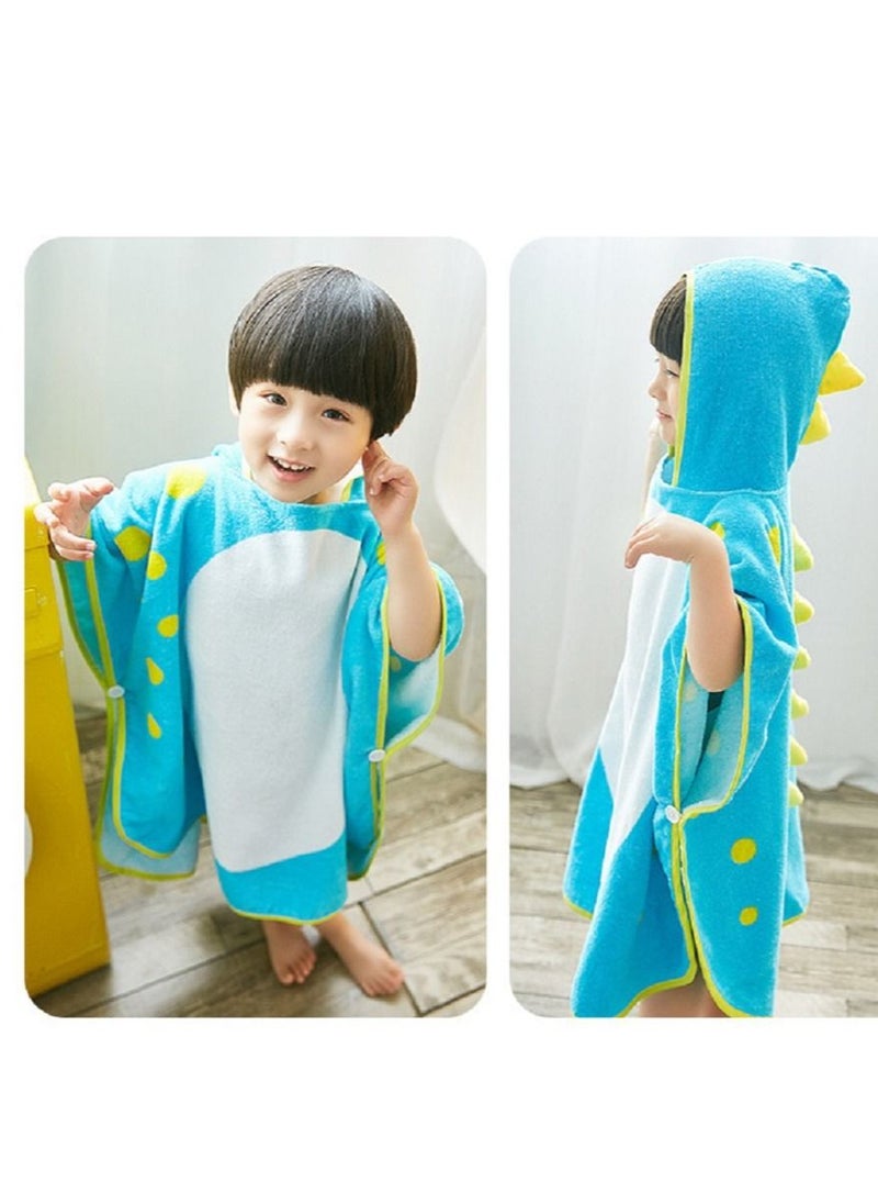 Y&D Kids Hooded Beach Bath Towel Poncho for Age 4-10 Years - Swim Pool Coverup Cape Multi-use Bath/Shower/Pool/Swim 