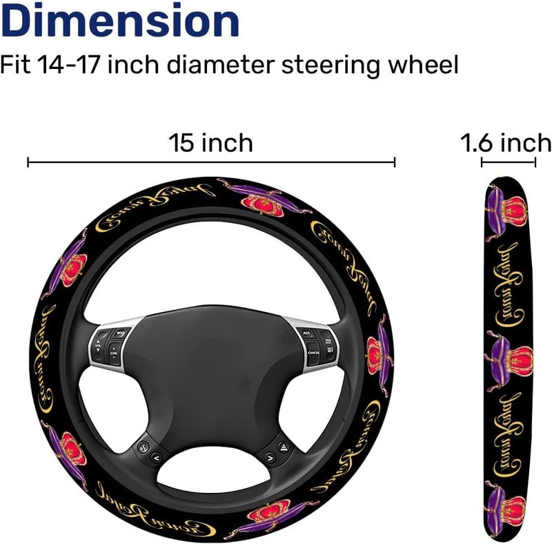 GENANY Steering Wheel Cover, Non-Slip Neoprene Wheel Grip, Breathable Driver Wheel Protector, Sweat-Absorbing Car Accessories, Gift Decor - Image 2